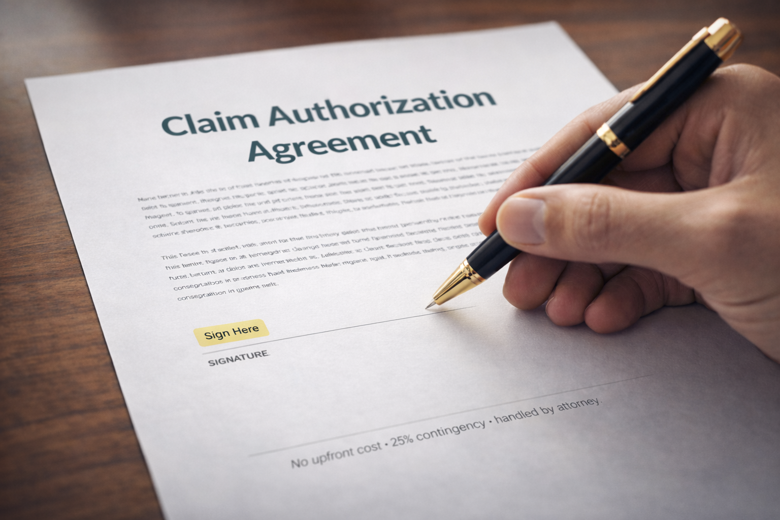 Claim Authorization Agreement preview